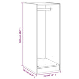 Wardrobe Smoked Oak 48x41x102 cm Engineered Wood 840818
