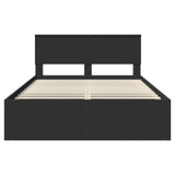 Bed Frame with Headboard Black 160 x 200 cm Engineered wood 3407851