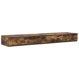Storage Bed Frame with Drawer Smoked Oak 140 cm Engineered Wood 3335697