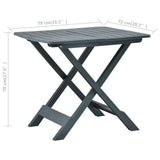 Folding Garden Table Green 79x72x70 cm Plastic 48791