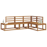 Outdoor Sofa Set 4 Piece Natural Solid Acacia Wood 3366947