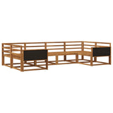 Outdoor Sofa Set 6 pcs Natural Solid Acacia Wood 3382832