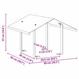 Chimney Hood Silver 50 x 50 x 37 cm Stainless Steel 42008434