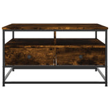 Coffee Table Smoked Oak 80x80x45 cm Engineered Wood 835291