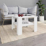 Coffee Table White 60x60x42 cm Engineered Wood 800207