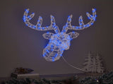 Reindeer Head with 140 LEDs Blue 68 x 36.5 x 62.5 cm Acrylic 42019063