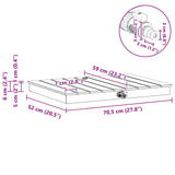 Garden Floor Shower WPC and Stainless Steel 201 Brown 42031214