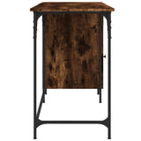 Computer Desk Smoked Oak 131x48x75 cm Engineered Wood 836220