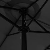 Garden Parasol Anthracite Polyester, Aluminium Extra Large 44869