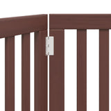 Dog Gate Foldable 2 Panels Brown 160 cm Poplar Wood 352266