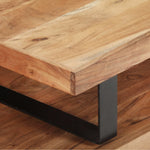 ZNTS 2 Piece Coffee Table Set Solid Acacia Wood 320394