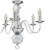 Chandelier Silver 5 x E14 Bulbs 281616