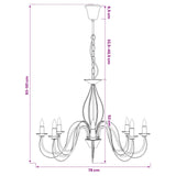 Adjustable Chandelier E14 Metal Black 78 x 101 cm 42053779