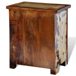 ZNTS Nightstand with 2 Drawers Solid Reclaimed Wood 241643