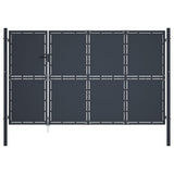 Garden Gate Steel 350x175 cm Anthracite 144539