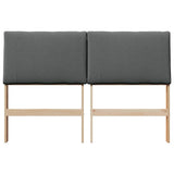 Upholstered Headboard Dark Grey 150 cm Solid Pine Wood 879280