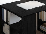 Desk with Shelf Black Oak 90 x 50 x 75 cm Engineered Wood 869507