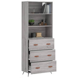 Highboard Grey Sonoma 69.5x34x180 cm Engineered Wood 3189355