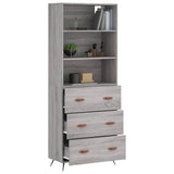 Highboard Grey Sonoma 69.5x34x180 cm Engineered Wood 3189355