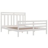 Bed Frame without Mattress White 160x200 cm Solid Wood 3105326
