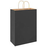 Paper Bags 250 pcs with Handles Black 32x17x44 cm 4101650