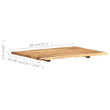 Table Top Solid Acacia Wood 80xx2.5 cm 286329