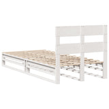 Bed Frame without Mattress White 100x200 cm Solid Wood Pine 850798
