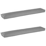Pallet Cushion Set 2 pcs Grey 200 x 40 x 8 cm Oxford Fbric 42001729