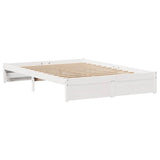 Bed Frame without Mattress White 150x200 cm King Size Solid Wood Pine 3301665
