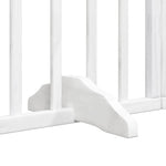 Dog Gate with Door Foldable 12 Panels White 960 cm Poplar Wood 3155568