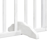 Dog Gate with Door Foldable 12 Panels White 960 cm Poplar Wood 3155568