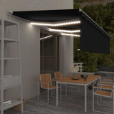 Manual Retractable Awning with Blind&LED 6x3m Anthracite 3069364