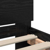 Bed Frame with Headboard Black Oak 75 x 190 cm Engineered Wood 885843