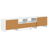 5 Piece LED TV Cabinet High Gloss White Engineered Wood 3417006