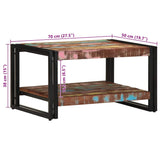 Coffee Table Multicolour 70x50x38 cm Solid Wood Reclaimed 4102720