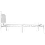 Bed Frame without Mattress White Metal 200x200 cm 325028