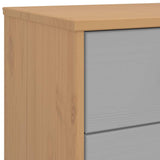 Bedside Cabinet OLDEN Grey and Brown Solid Wood Pine 358583