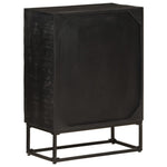Sideboard Black 55x30x76 cm Solid Wood Mango and Iron 372005