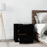 ZNTS Bedside Cabinet Black 50x39x47 cm 816705