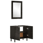 ZNTS 2 Piece Bathroom Cabinet Set Solid Wood Mango 3206293