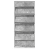 Magazine Rack Concrete Grey 70 x 41 x 156 cm Engineered Wood 899522
