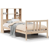 Bookcase Bed without Mattress 90x190cm Single Solid Wood Pine 3322301