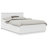 Bed Frame with Headboard White 160 x 200 cm Engineered Wood 3408145
