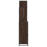 4 Piece Bathroom Furniture Set Brown Oak Engineered Wood 3301219