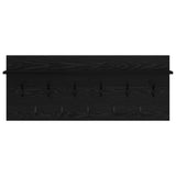 Wall-Mounted Coat Rack with Shelf Black Oak 100 x 40 x 12 cm 874444