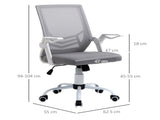 Mesh Office Chair with Flip-up Armrest, Swivel Computer Chair with Lumbar Support, Adjustable T3398P344645