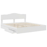 Storage Bed with Headboard White 180 x 200 cm Engineered Wood 3413068