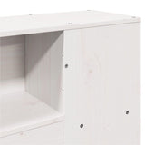 Bookcase Bed without Mattress White 180x200 cm Super King Solid Wood Pine 3322823