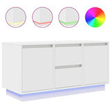 TV Cabinet with LED Lights White 100x41x50 cm 861409