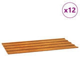 Roof Panels 12 pcs Rusty 80x44 cm Corten Steel 151972